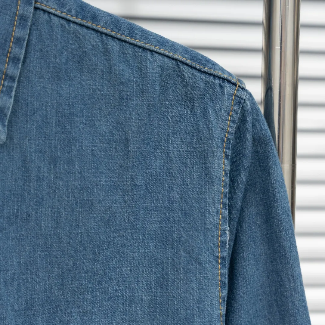 P250 top version (difference in currency) Style: Ralph Lauren POLO denim canvas embroidered long shirt POLO Color: Picture color Size: S-XL Fabric: Pure cotton Accessories: Full set of customized accessories No gender distinction Same style for men and women